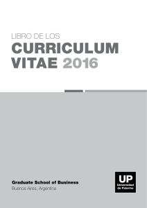 curriculum vitae 2016 - Universidad de Palermo