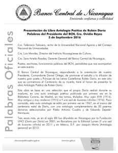 Presentación de Libro Antología Poética de Rubén Darío,Presidente
