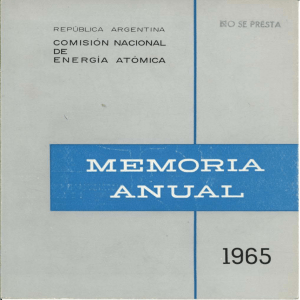 Memoria Anual CNEA 1965