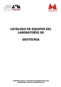 catálogo de equipos del laboratorio de geotecnia