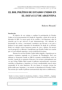 el rol político de estados unidos en el default de argentina