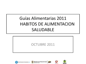 Guías Alimentarias 2011 HABITOS DE ALIMENTACION SALUDABLE