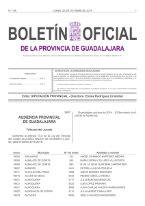 num. 126 lunes 20 octubre 2014 - Boletín Oficial de Guadalajara
