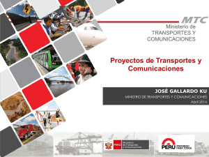 Proyectos de Transportes y Comunicaciones