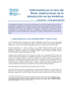 Enfermedad por el virus del Ébola, implicaciones de