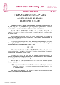 Orden EDU/278/2016 - Portal de Educación de la Junta de Castilla y