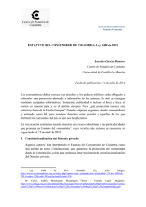 ESTATUTO DEL CONSUMIDOR DE COLOMBIA: Ley 1480 de 2011