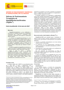Informe de Posicionamiento Terapéutico de dapagliflozina/metformina