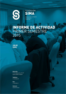 Informe de actividad primer semestre 2015