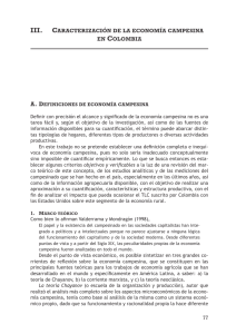 iii. caracterización de la economía campesina en colombia