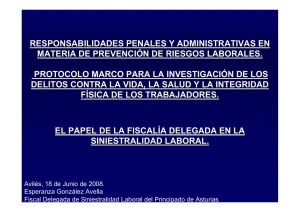 Dª. Esperanza González Avella. Fiscal Delegada de Siniestralidad