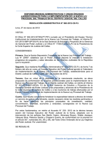 Resolución Administrativa N° 060-2012-CE-PJ