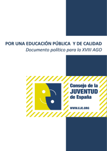 Educación pública y de calidad - Consejo de la Juventud de España