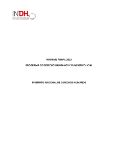 Informe Anual 2013 Programa de Derechos Humanos y Función