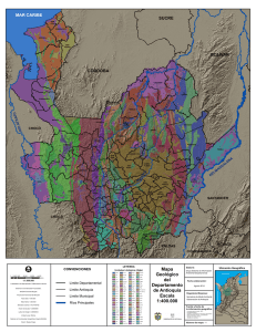 Mapa Geológico del Departamento de Antioquia Escala 1:400.000