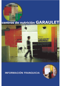 Dossier Franquicia Garaulet - Centro de Nutrición Garaulet