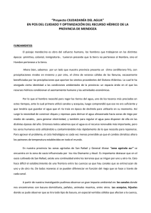 Proyecto CIUDADANÍA DEL AGUA - Departamento General de