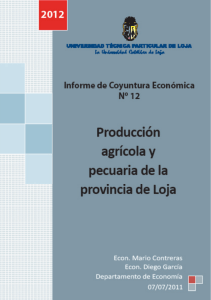 Producción agrícola y pecuaria de la provincia de Loja 07/07