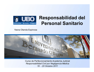 La responsabilidad del personal sanitario – Yasna Otárola