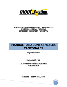 Manual Juntas Viales Cantonales