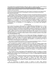 Norma Oficial Mexicana NOM-055-SEMARNAT