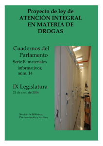 Proyecto de ley de ATENCIÓN INTEGRAL EN MATERIA DE DROGAS