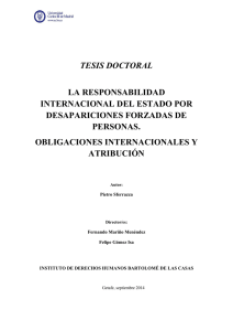 La responsabilidad internacional del Estado por desapariciones