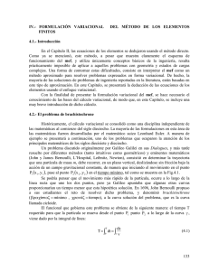 II.- Formulación del método de los elementos finitos vía el método