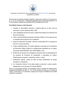 Documentos que deberá presentar (original y copia) para cumplir