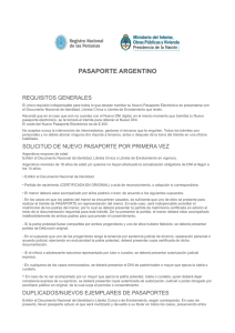 requisitos pasaporte argentino