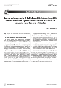 Los convenios para evitar la Doble Imposición Internacional (CDI)