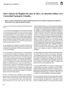 Breve historia del Hospital San Juan de Dios y la educacion medica