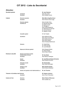 CIT 2012 - Liste du Secrétariat