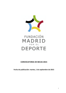 convocatoria de becas 2015 - Fundación Madrid por el Deporte