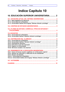 10. Educación Superior Universitaria