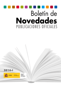 Boletín de Novedades de Publicaciones Oficiales 2016-I