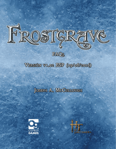 FAQ Frostgrave en castellano (09/08/2016)