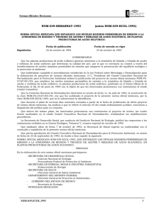 antes NOM-039-ECOL-1993 - LEGISMEX Legislación Ambiental