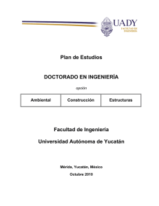 Plan de Estudios DOCTORADO EN INGENIERÍA Facultad de