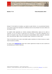 Boletín nº 19 - noviembre 2013