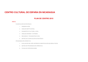 Plan de centro 2015 del CCE en Managua - Nicaragua
