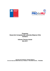 Programa Desarrollo Competencias Laborales Mujeres Chile