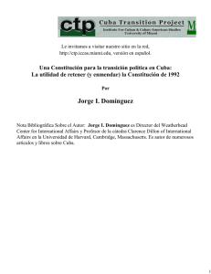 Una Constitución para la transición política en Cuba