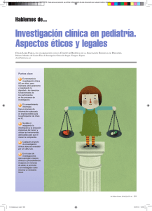 Investigación clínica en pediatría. Aspectos éticos y legales