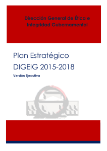 Plan Estratégico DIGEIG 2015-2018