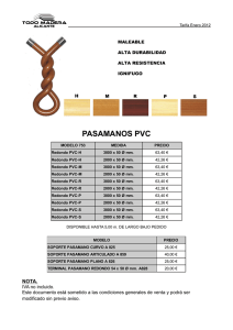 8.3 TARIFA PASAMANOS PVC