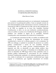 JUSTICIA CONSTITUCIONAL Y PARTICIPACIÓN POLÍTICA