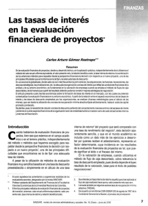 Las tasas de interés en la evaluación financiera de proyectos