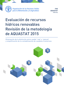 Evaluación de recursos hídricos renovables Revisión de la