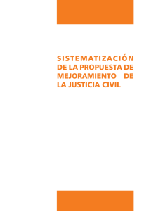 sistematización de la propuesta de mejoramiento de la justicia civil